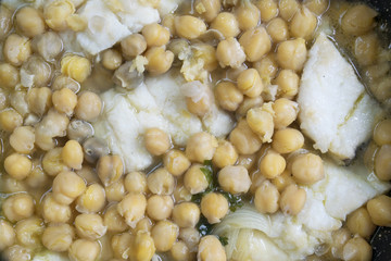 salted codfish with chickpeas