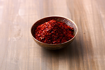 Chili powder in a bowl