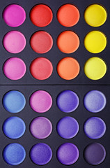 Professional multicolour eyeshadows palette