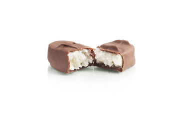 Coconut bar isolated on white background