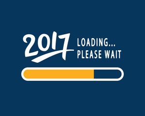 2017 is loading. Please Wait. Amusing New Year poster