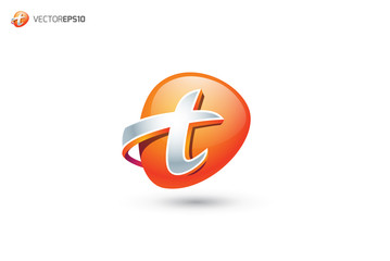 T Logo - Abstract Letter T 3D Logo