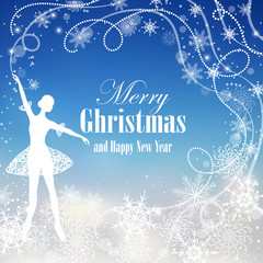 Christmas and New Year greeting card - 129936579