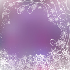 Winter background with snowflakes.