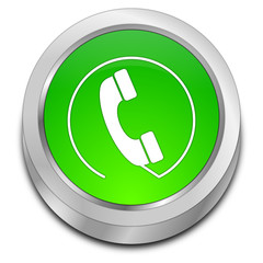 Phone call Button - 3D illustration
