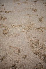 Footprints on the beach