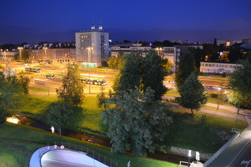 Białystok wieczorem w lecie/Bialystok at summer night, Poland