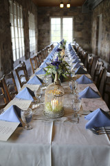 Intimate Long Family Style Wedding Reception Table