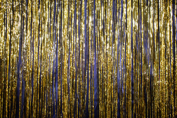 Happy New Year 2017 gold background tinsel