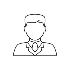 Lawyer avatar line icon