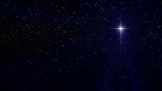 Christmas Nativity Star Midnight Blue Loop