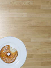 Partially Eaten Donut