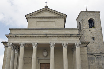 Fototapeta na wymiar Catholic church Basilica di San Marino.