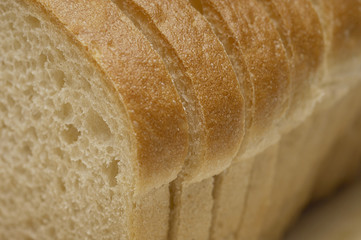 Detail of sliced breads