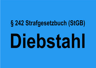 Obraz premium § 242 Diebstahl