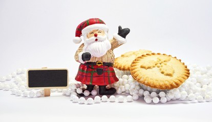 Christmas decoration on white background for festival of christmas and new year. Holidays season.