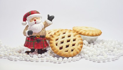 Christmas decoration on white background for festival of christmas and new year. Holidays season.