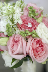 Wedding Flowers: Pink, White, and Green Bridal Bouquet
