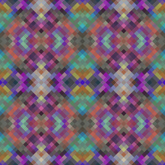 Kaleidoscopic low poly rhomb style vector mosaic background