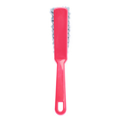 Single plastic brush isolated over white background