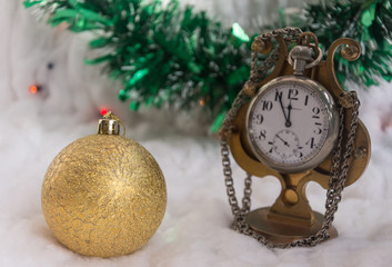 Closeup Beautiful Christmas And New Year Decoration.