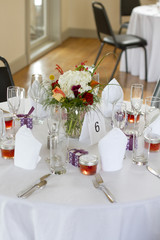 Wedding Centerpiece and Table Setting