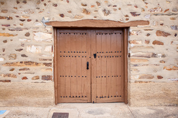 Old door of a Spanish house