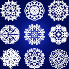 Decorative Snowflakes Vector Set