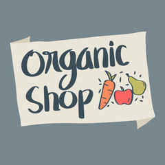 Handdrawn Organic Food Logo