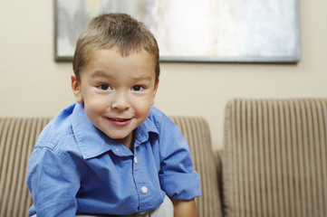 Portrait of a cute little boy smiling