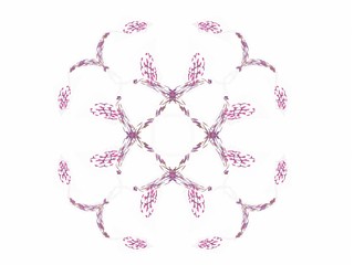 Abstract fractal with a pink pattern