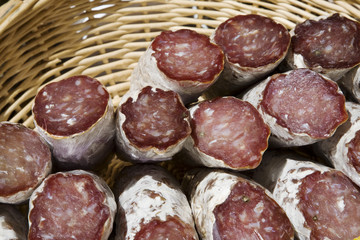 Sausage in basket