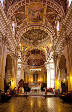 Interior, Gozo Cathedral, Rabat (Victoria), Gozo, Malta