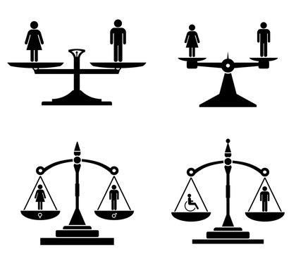 Egalité Homme Femme en 4 icônes