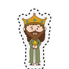 wise man manger character vector illustration design