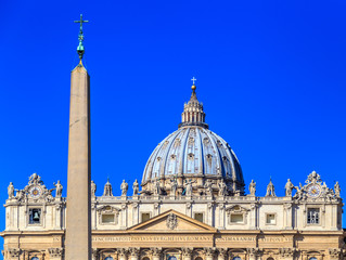 View from St. Peter's Square on the facade of the cathedral