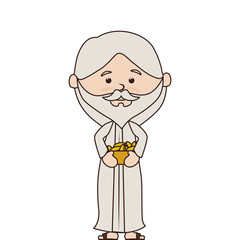 man manger character isolated icon vector illustration design