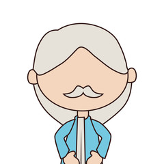 man manger character isolated icon vector illustration design