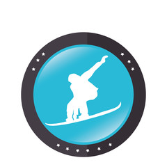 ski sport emblem icon vector illustration design