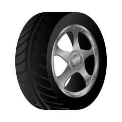Obraz premium wheel car emblem icon vector illustration design