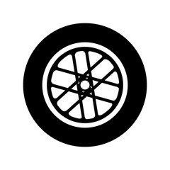 wheel car emblem icon vector illustration design