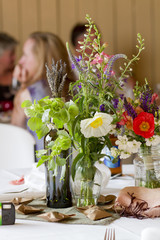 Wine Bottle Wedding Centerpiece