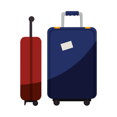 suitcase travel isolated icon vector illustration design