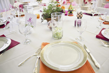 Wedding Reception Place Setting