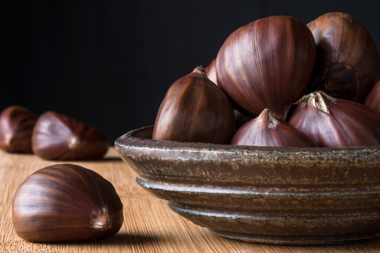 Whole Chestnuts in Bowl