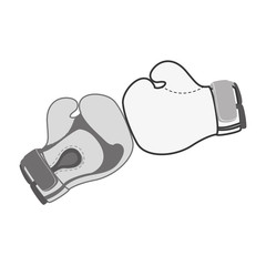 boxing gloves sport equipment icon over white background. vector illustration