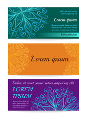 Banner with Floral mandala