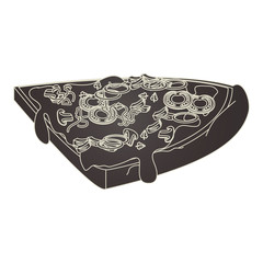 delicious pizza italian icon vector illustration design