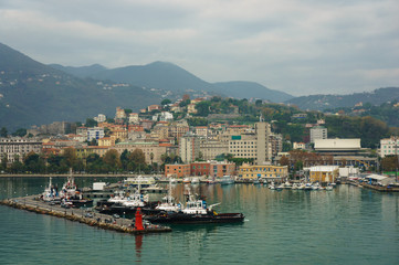 Fototapeta na wymiar Panorama of La Spezia, Italy