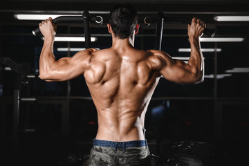 Fototapeta na wymiar back muscle man’s back.